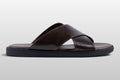 Sandali Zeli Sorrento Espresso in pelle marrone con cinturini incrociati