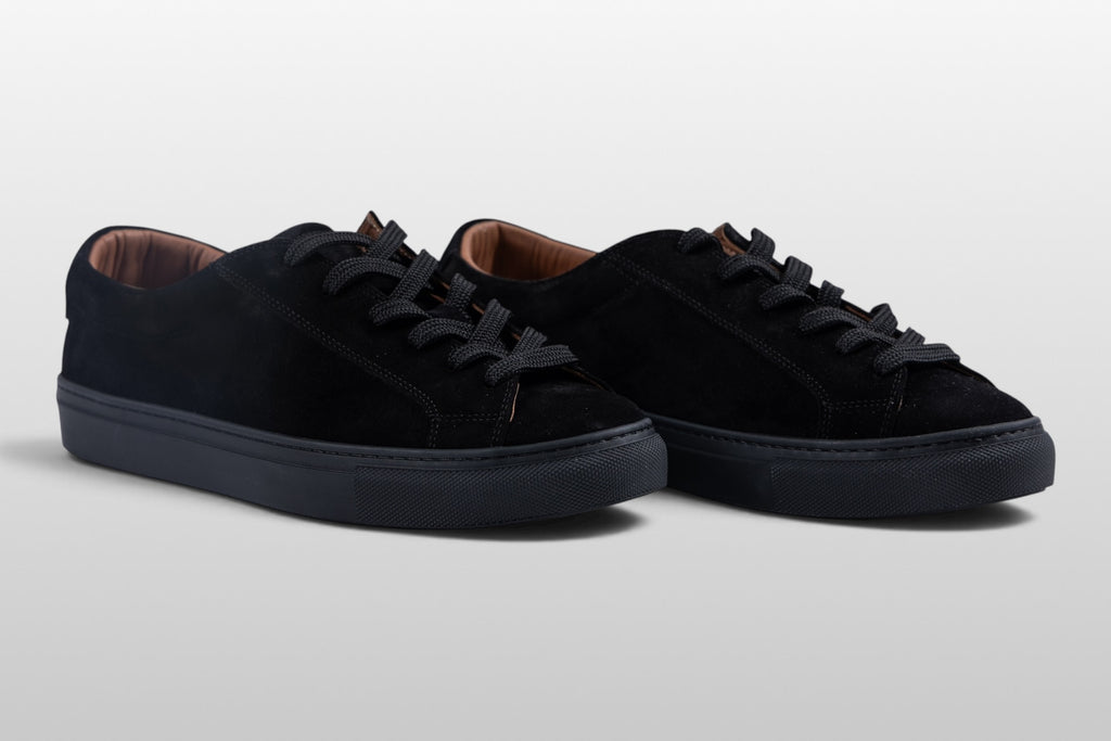 Zapatillas minimalistas Zeli Roma de ante negro