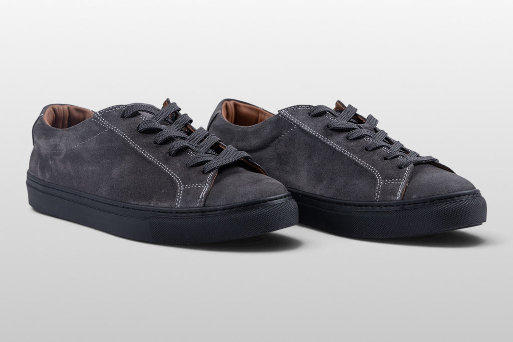 Zeli Roma Antracietgrijs Suède Minimalistische Sneakers