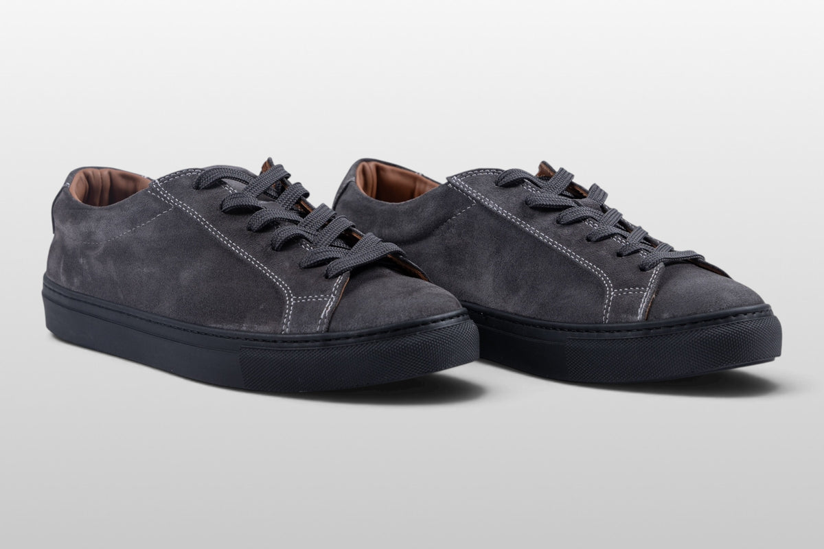 Zeli Roma Antracietgrijs Suède Minimalistische Sneakers