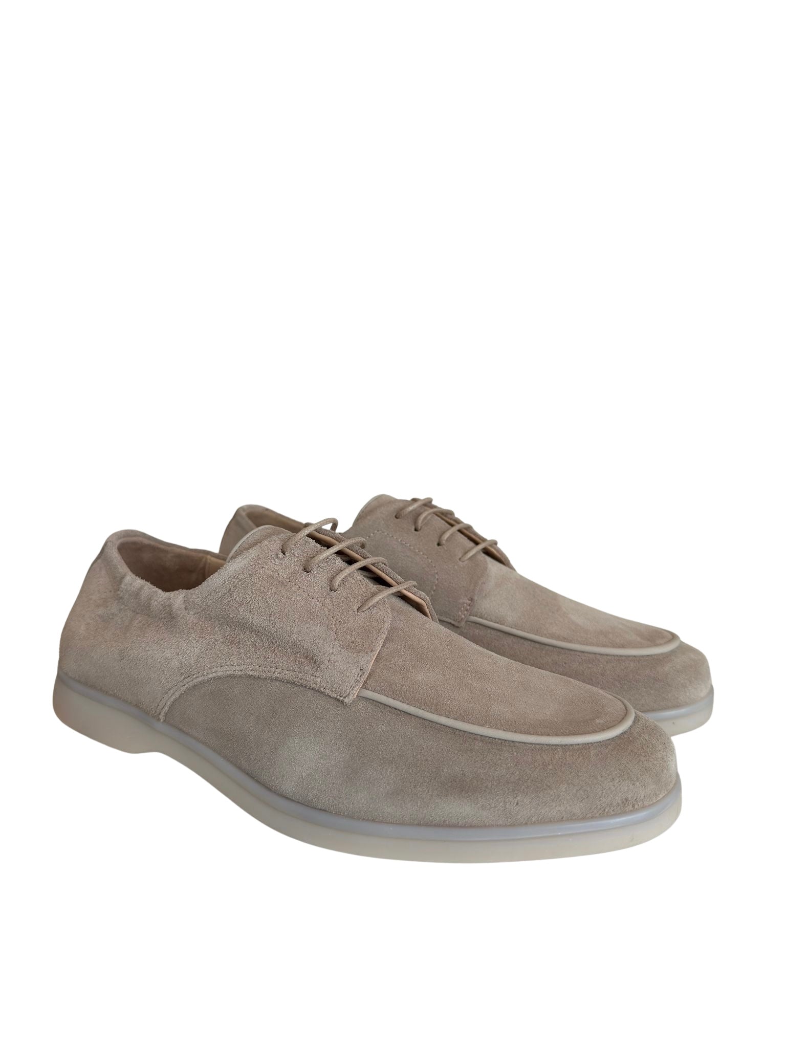 Zeli Beige Heritage Suede Derby Schoen