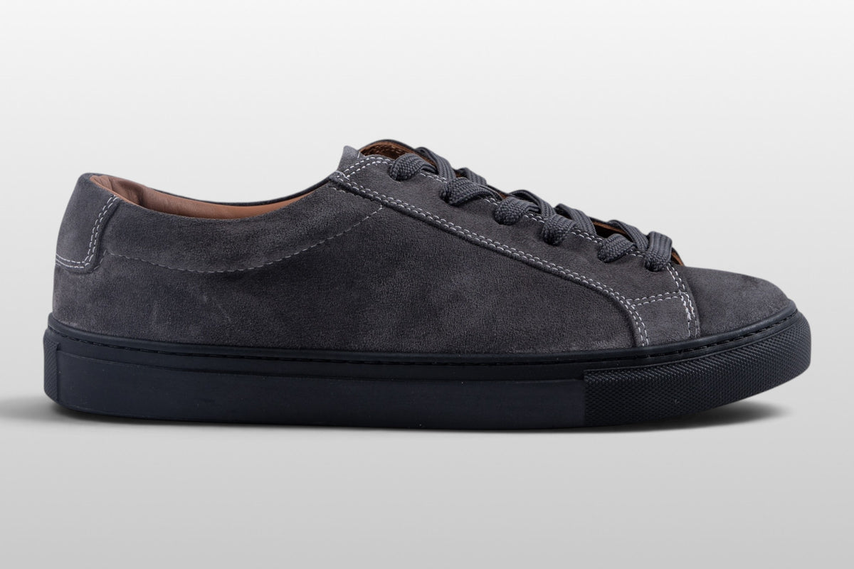 Zeli Roma Antracietgrijs Suède Minimalistische Sneakers