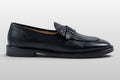 Zeli Milano Zapatos de cuero negros con hebillas tipo kilt