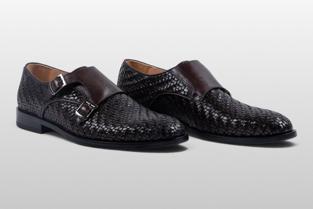Zeli Milano Bruine Geweven Leren  Schoenen
