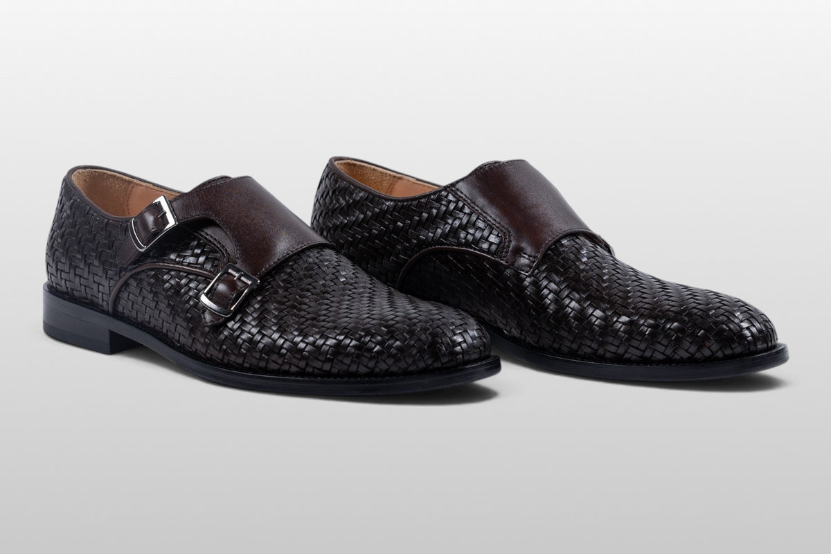 Zeli Milano Bruine Geweven Leren  Schoenen