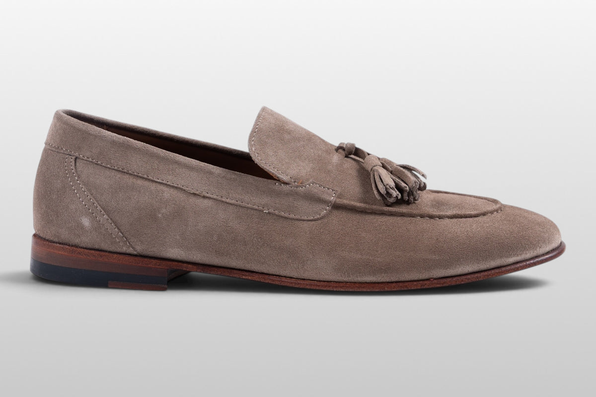 Zeli Verona Taupe Wildleder Tassel Loafer