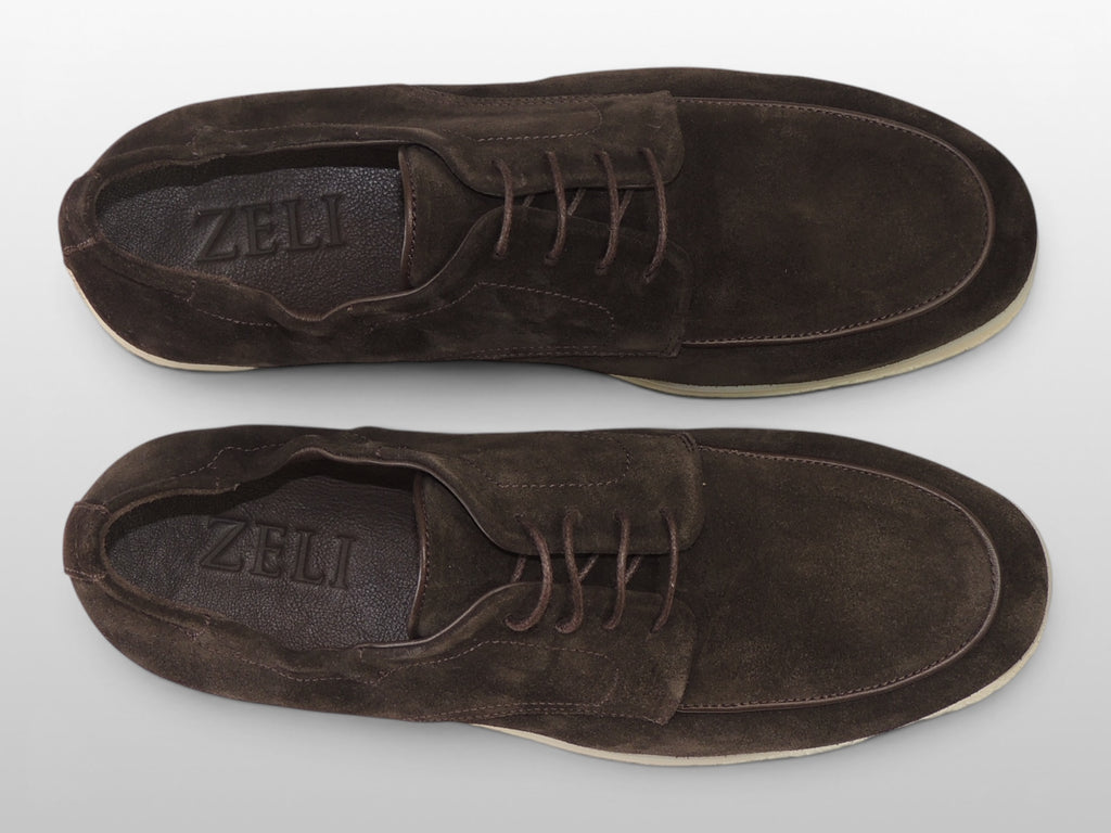 Zeli Bruine Heritage Suede Derby Schoen