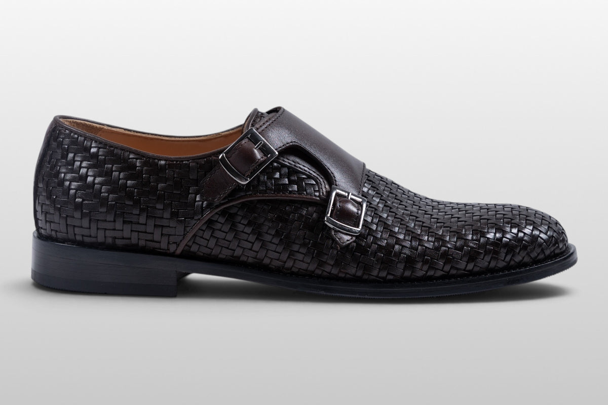 Zeli Milano Bruine Geweven Leren  Schoenen
