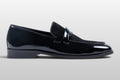Zeli Venezia Loafer aus schwarzem Lackleder und Wildleder