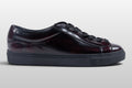 Zeli Roma Sneakers en Cuir Verni Bordeaux à Semelle Foncée