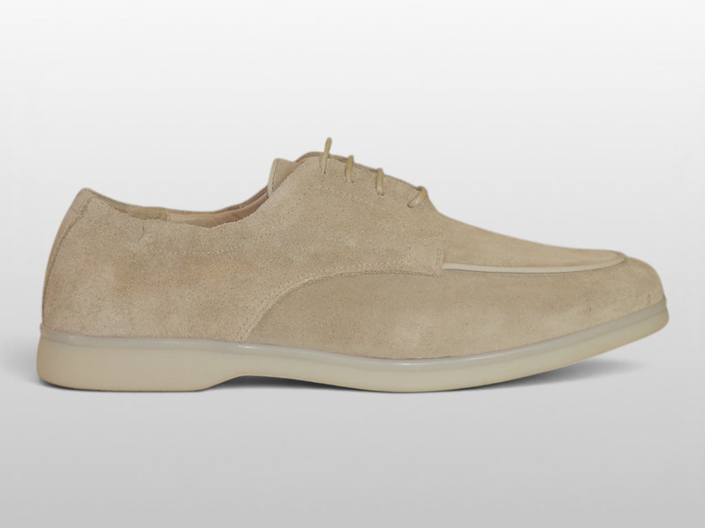Zeli Beige Heritage Suede Derby Schoen
