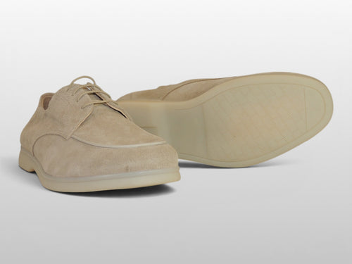 Zeli Beige Heritage Suede Derby Schoen