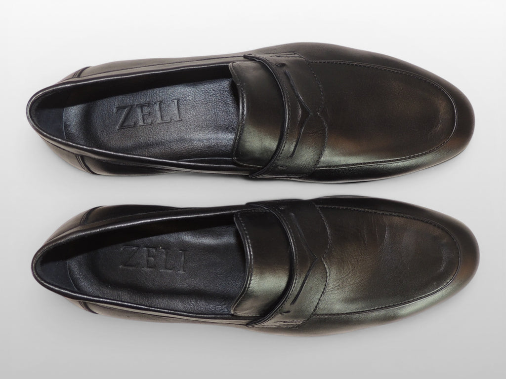 Zeli Zwarte Leren Schoen