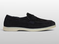 Zeli Donkerblauwe Suede Loafer Schoen