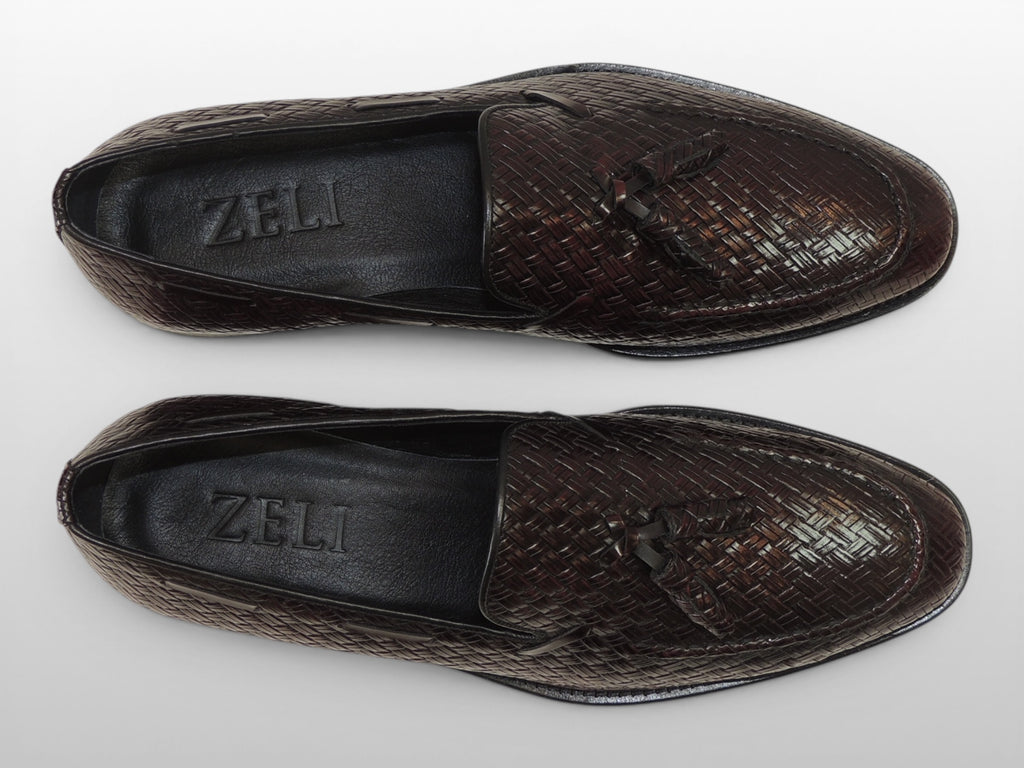 Zeli Bordeaux Signature Geweven Schoen