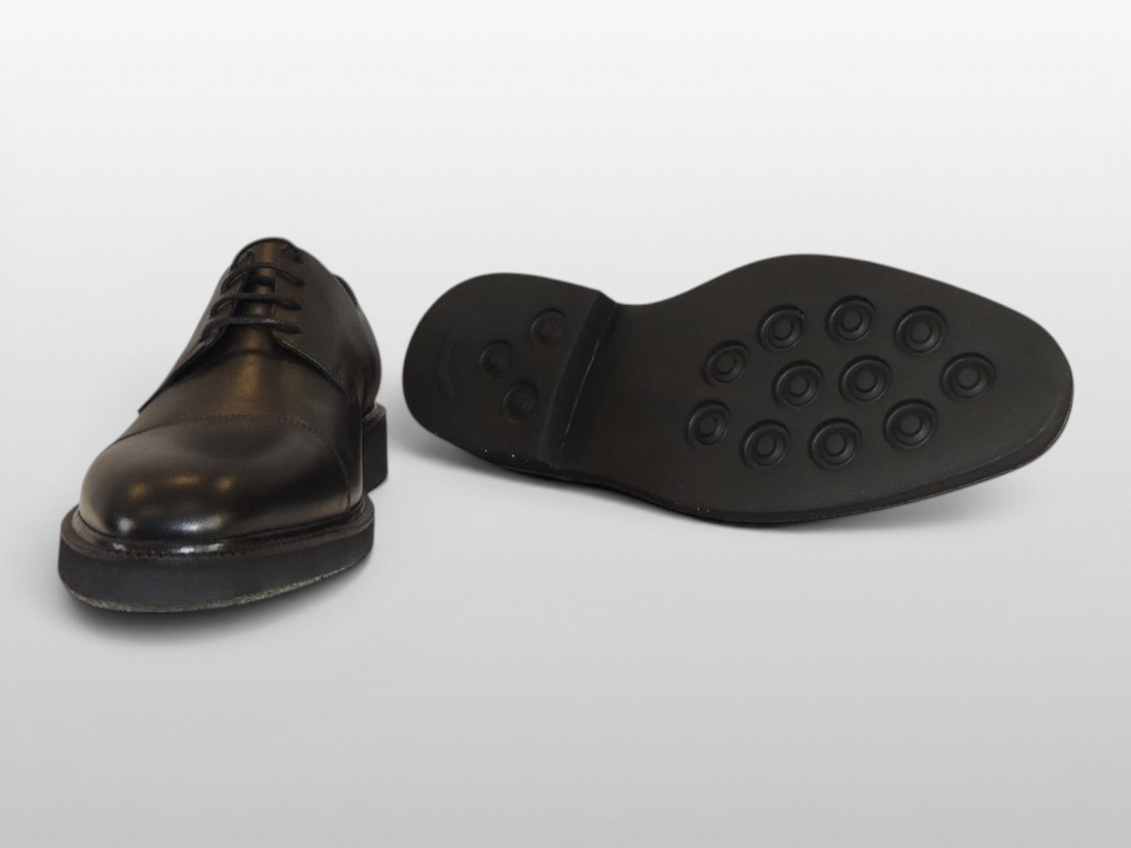 Zeli Zwarte Klassieke Veterschoen