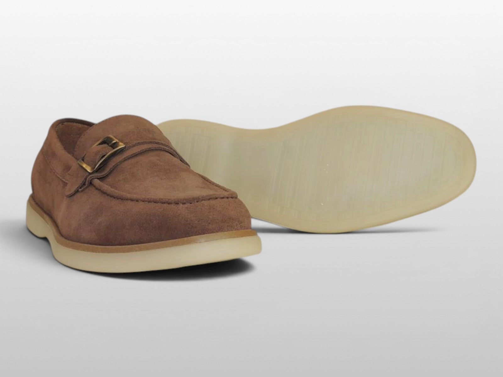 Zeli Licht Bruine Suede Schoen