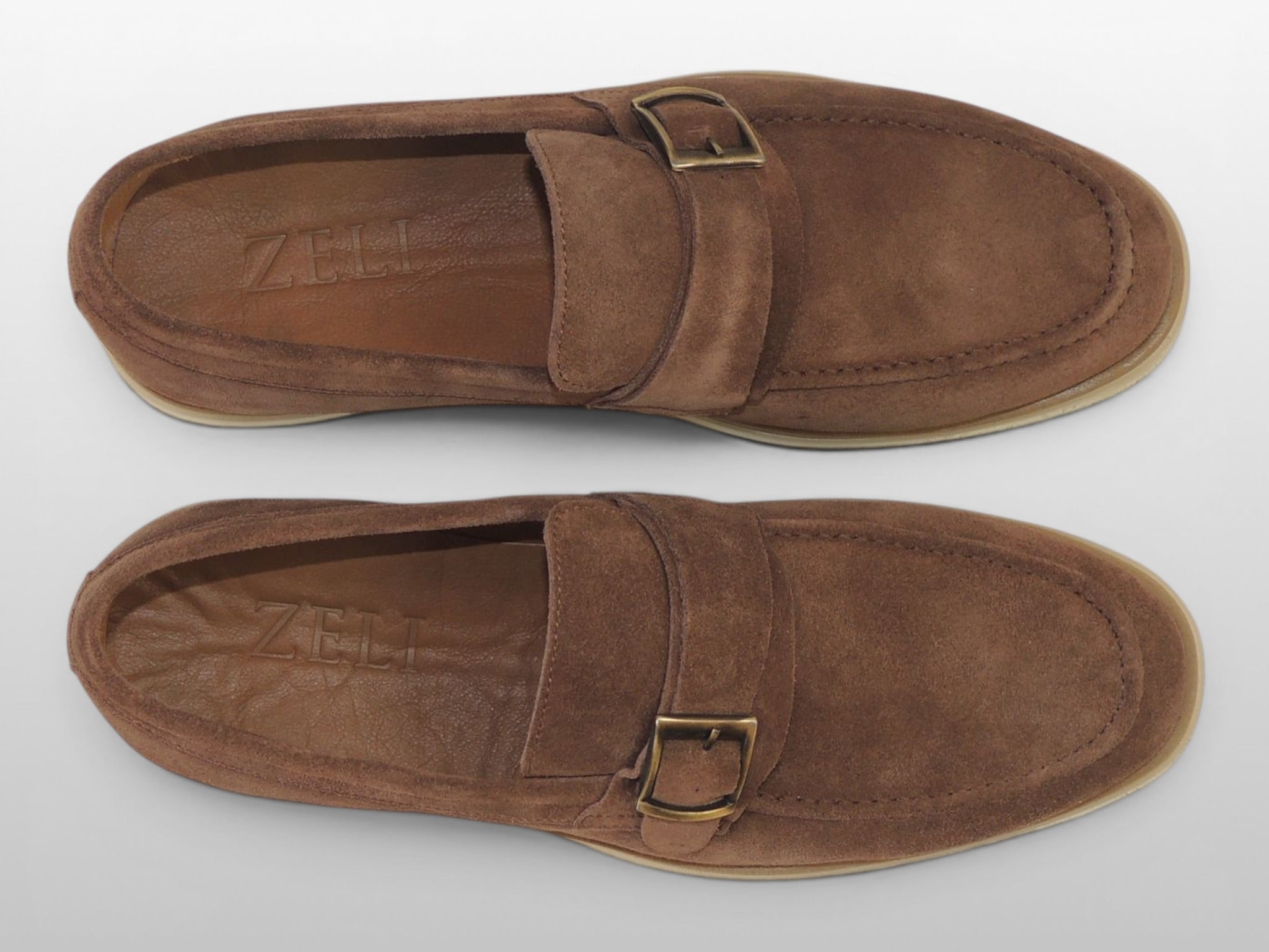 Zeli Licht Bruine Suede Schoen