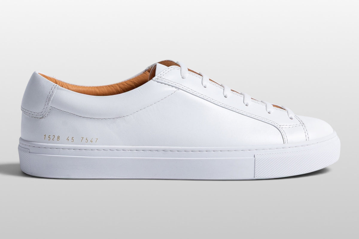 Zeli Roma Witte Leren Minimalistische Sneakers
