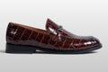 Zeli Venezia Stivaletti stringi-scarpa in pelle di cocco marrone con fibbia