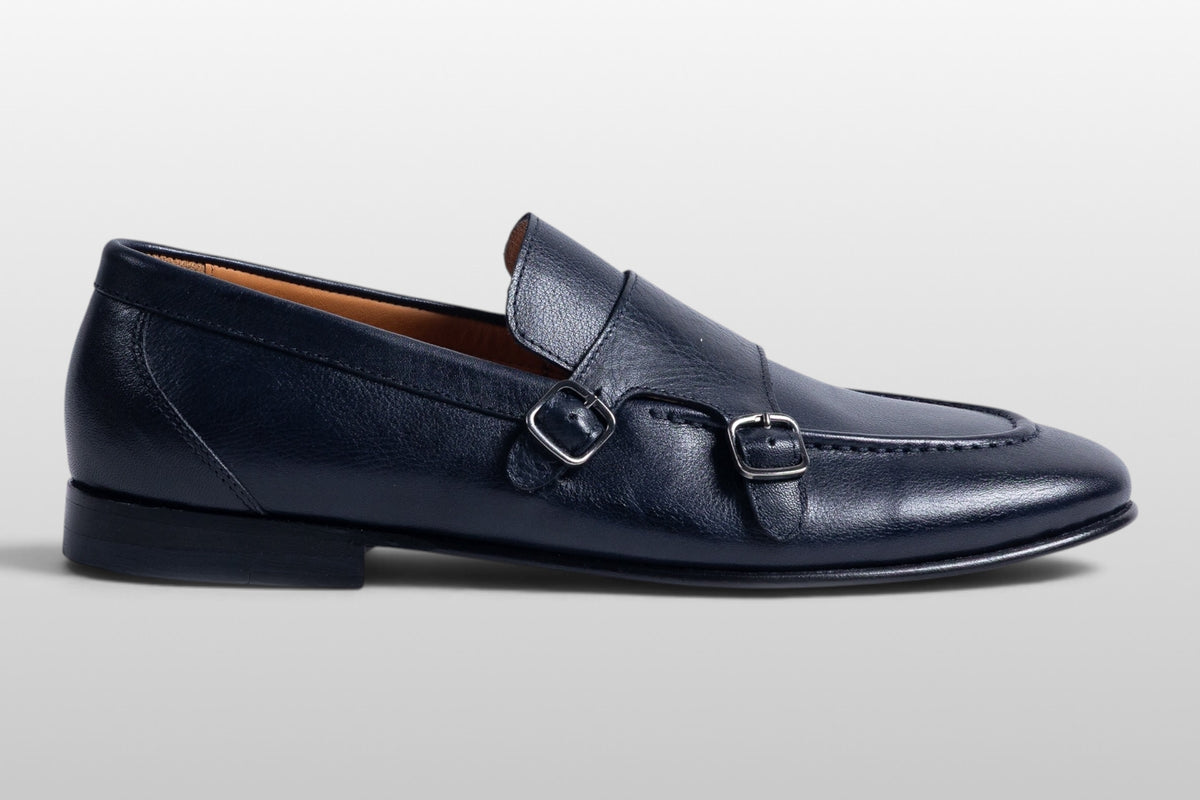 Zeli Milano Donkerblauwe Leren Gespschoenen