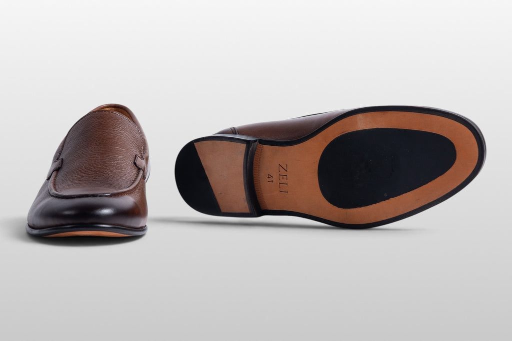 Zeli Siena Mocasines Clásicos de Piel Marrón