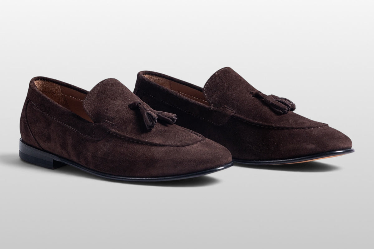 Zeli Verona Braune Wildleder Tassel Loafer