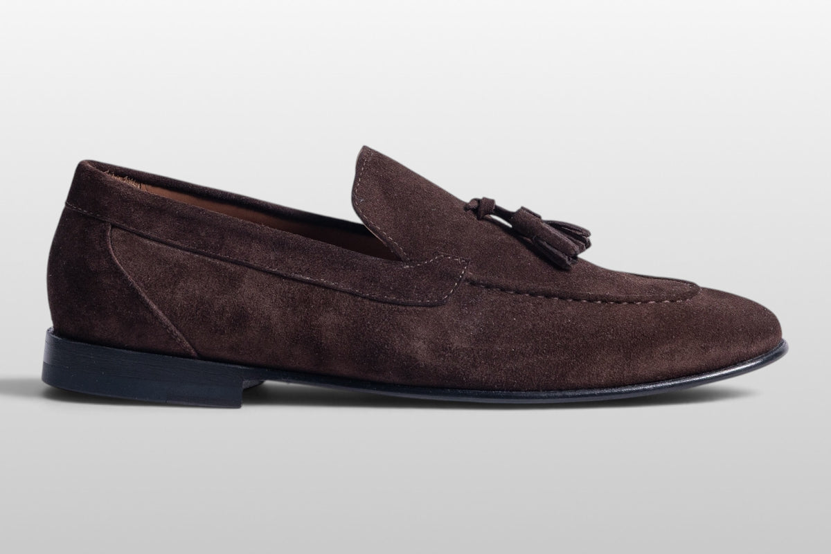 Zeli Verona Braune Wildleder Tassel Loafer