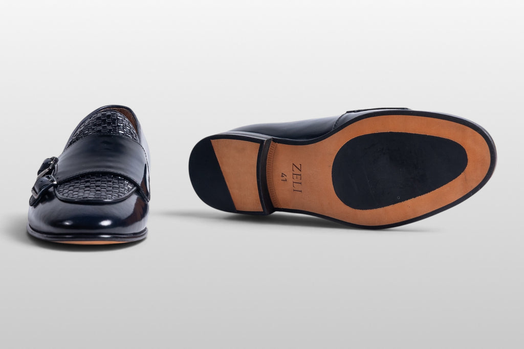 Zeli Florence Milano Donkerblauwe Leren Gespschoenen