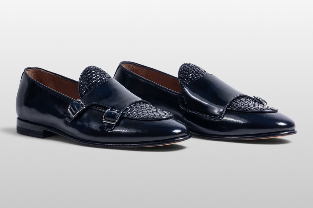 Zeli Florence Milano Donkerblauwe Leren Gespschoenen