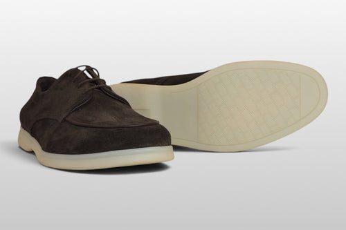 Zeli Brauner Heritage Veloursleder Derby Schuh
