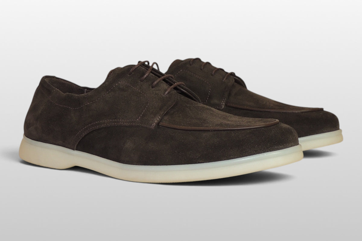 Zeli Brauner Heritage Veloursleder Derby Schuh