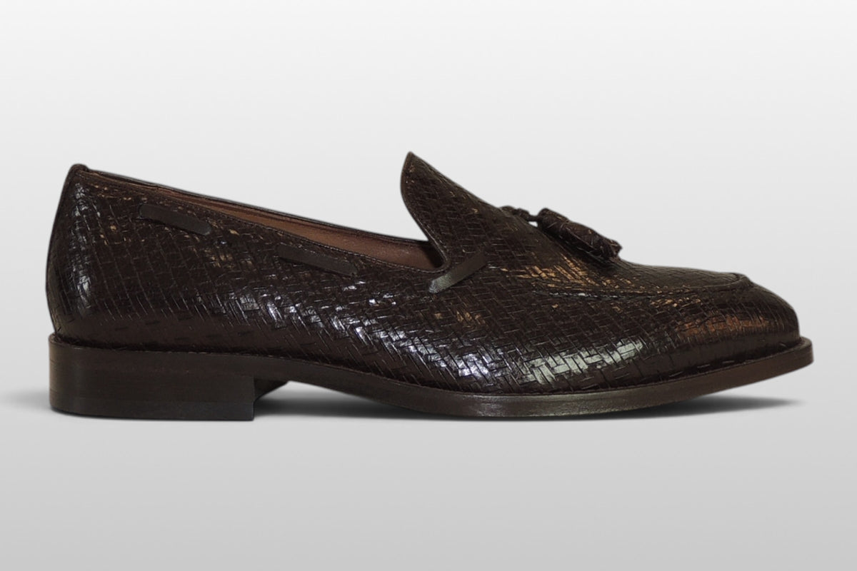 Zeli Brauner Geflochtener Schuh