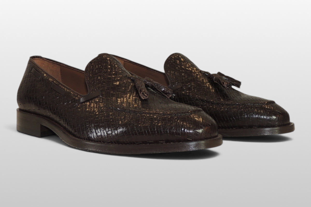 Zeli Brauner Geflochtener Schuh