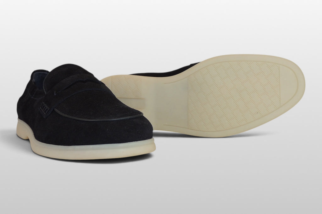 Zeli Dunkelblauer Suede-Loafer