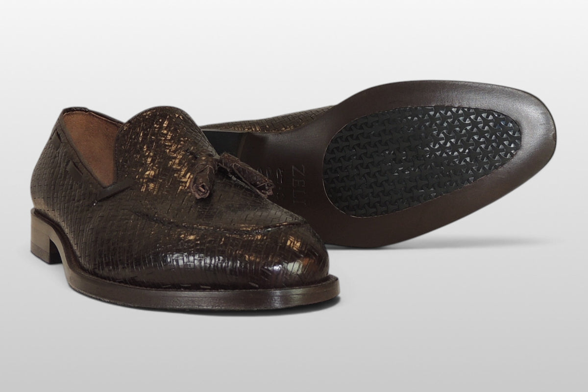 Zeli Brauner Geflochtener Schuh