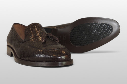 Zeli Brauner Geflochtener Schuh
