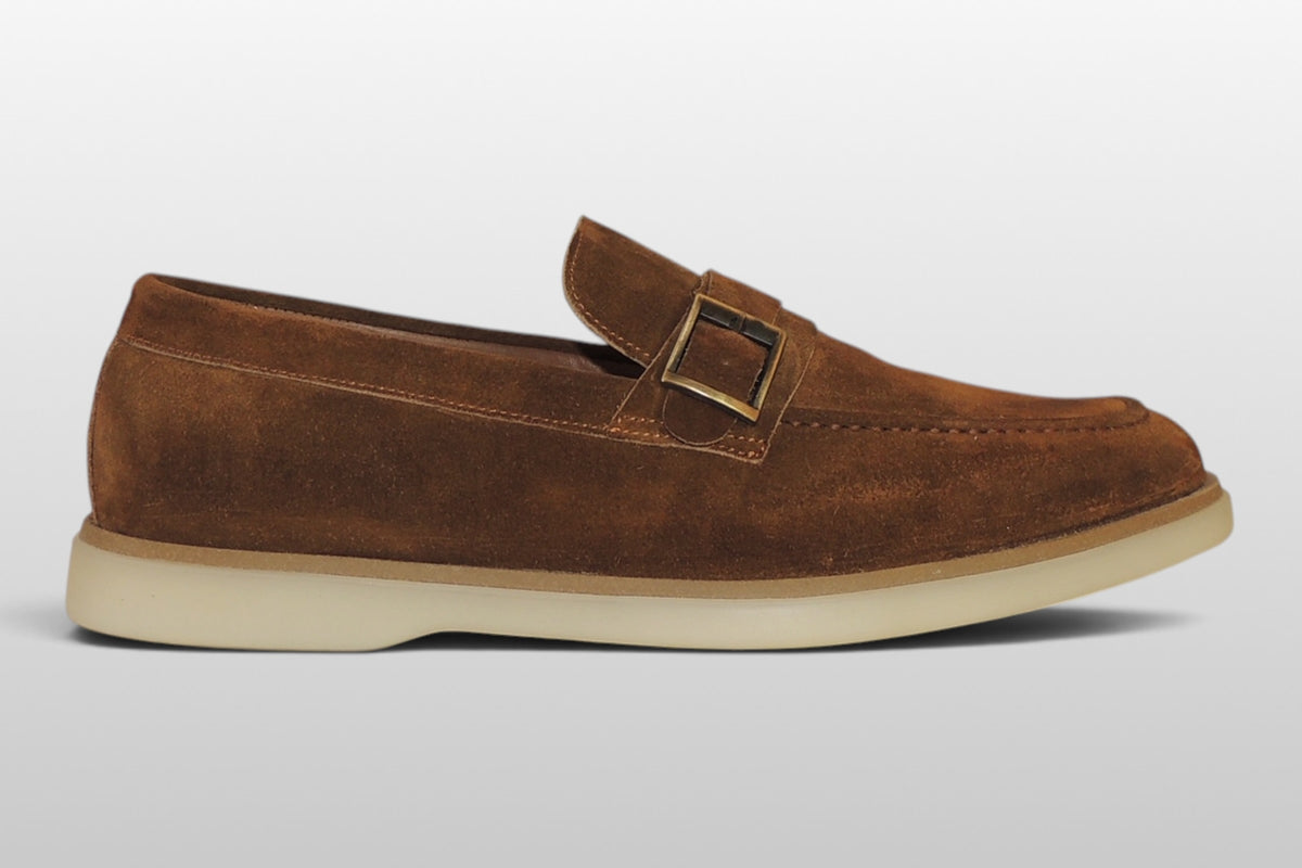 Scarpa Zeli in suede color cannella