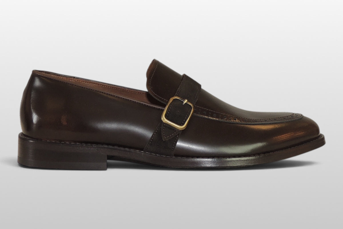 Zeli Bruine Suede Leren Brogue Zakelijke Schoen
