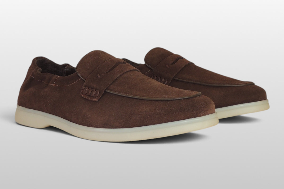 Zeli Bruine Suede Loafer Schoen