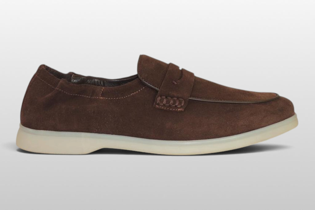 Mocassin Zeli en daim marron