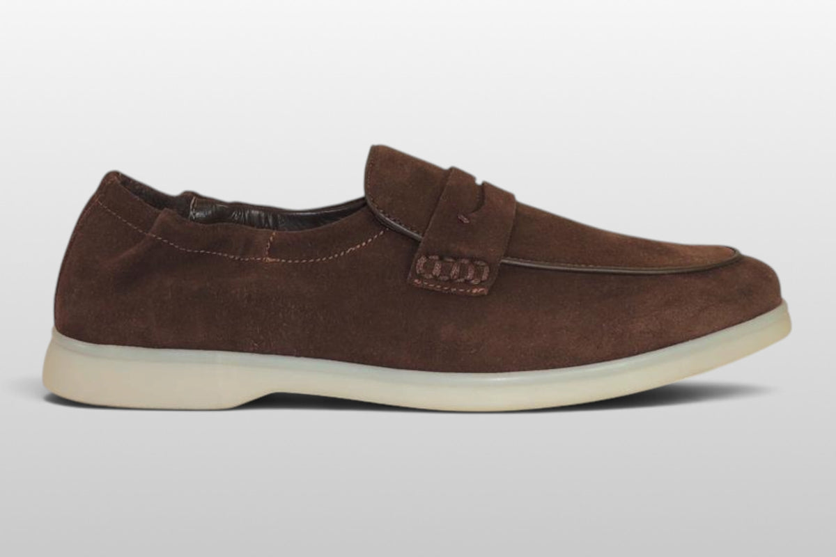 Zeli Bruine Suede Loafer Schoen