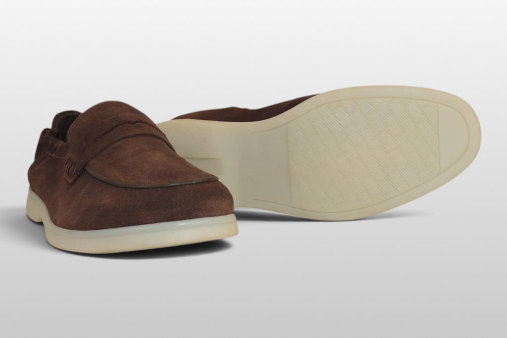 Mocassin Zeli en daim marron
