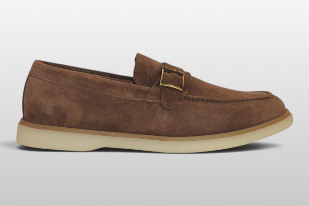 Scarpa Zeli in suede marrone chiaro