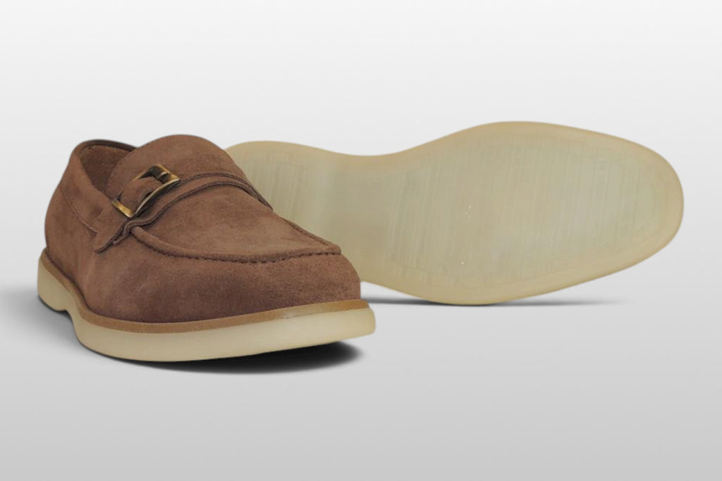 Chaussure Zeli en daim marron clair