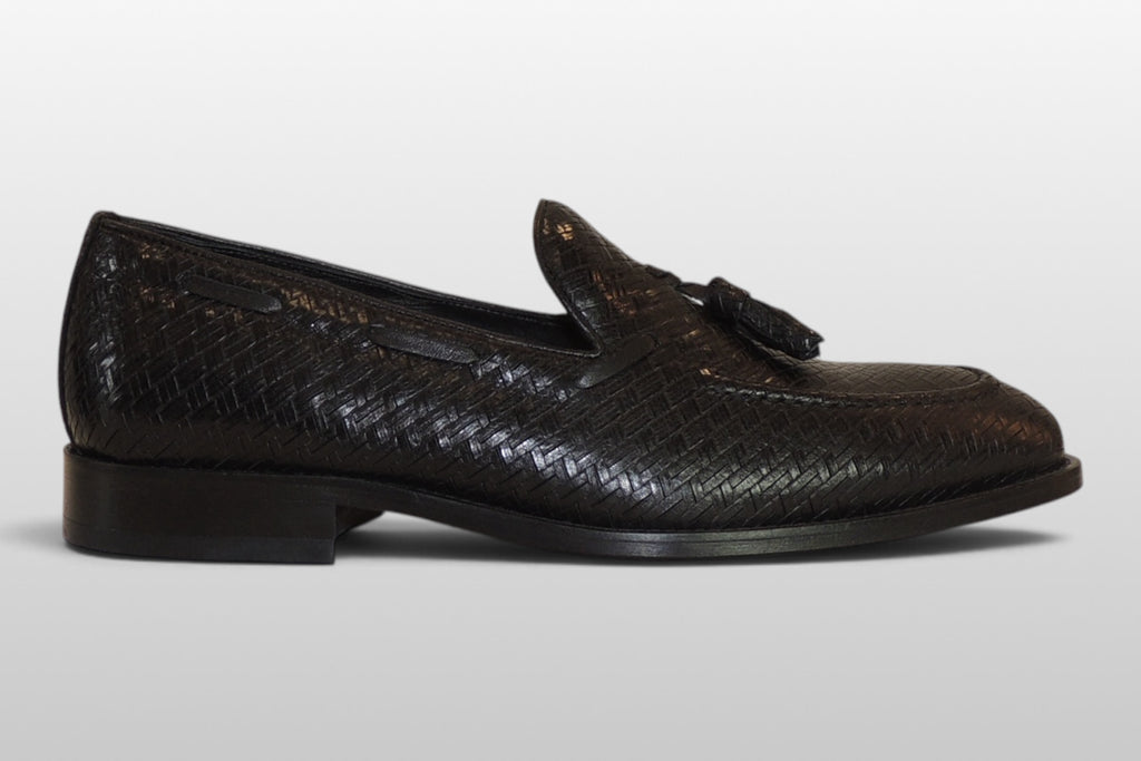 Zeli Schwarzer Geflochtener Schuh