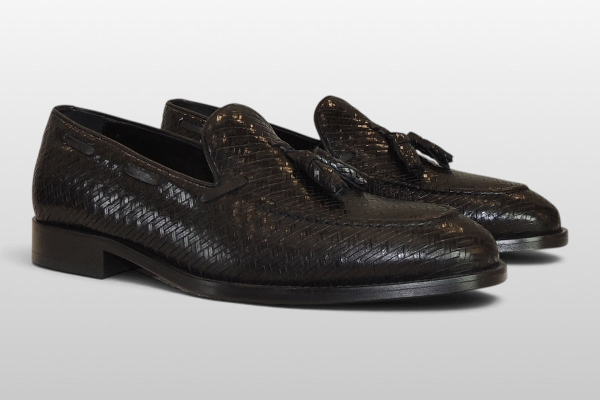 Scarpa Zeli Nera Intrecciata