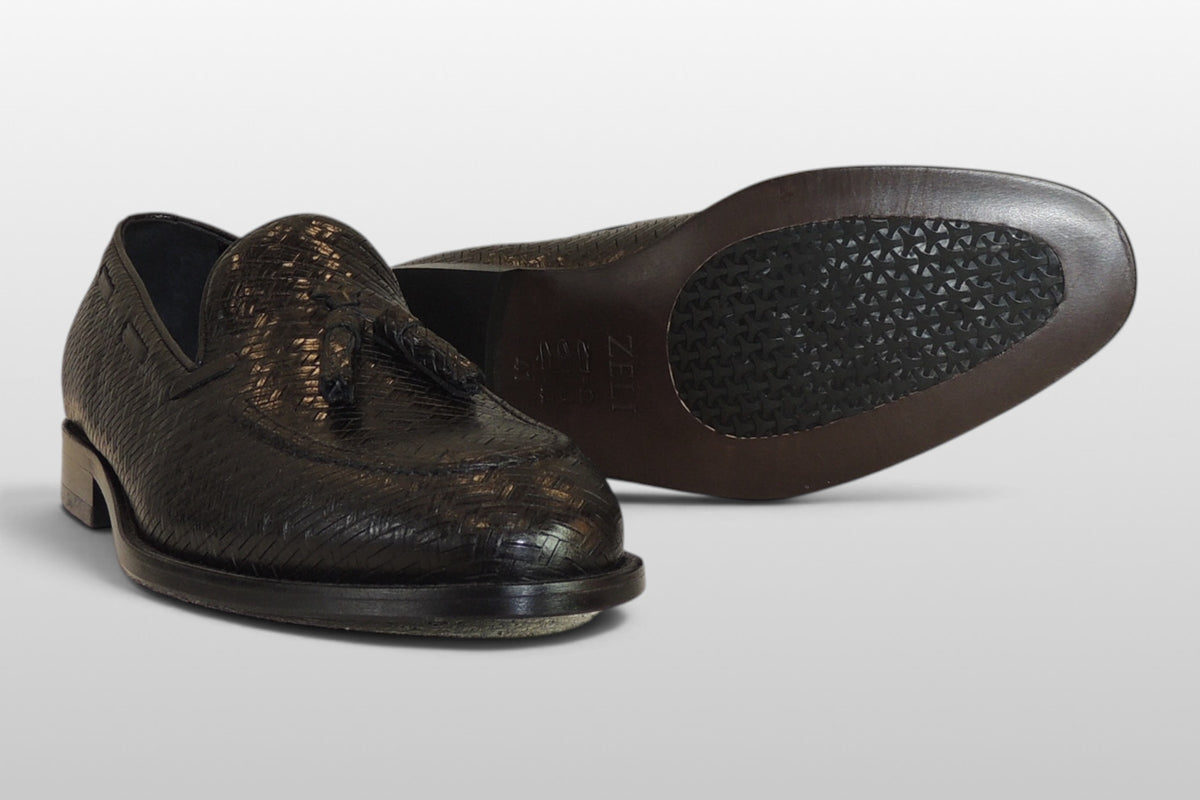 Scarpa Zeli Nera Intrecciata